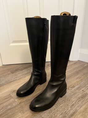 Cole Haan Knee High Black Leather Boots - size 9.5